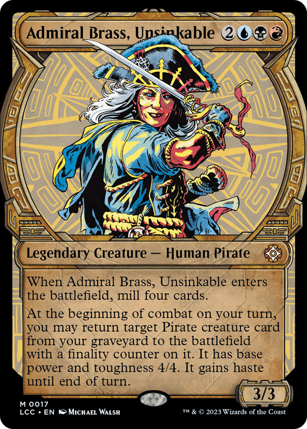 Admiral Brass, Unsinkable (Showcase) [The Lost Caverns of Ixalan Commander] - Magic: The Gathering