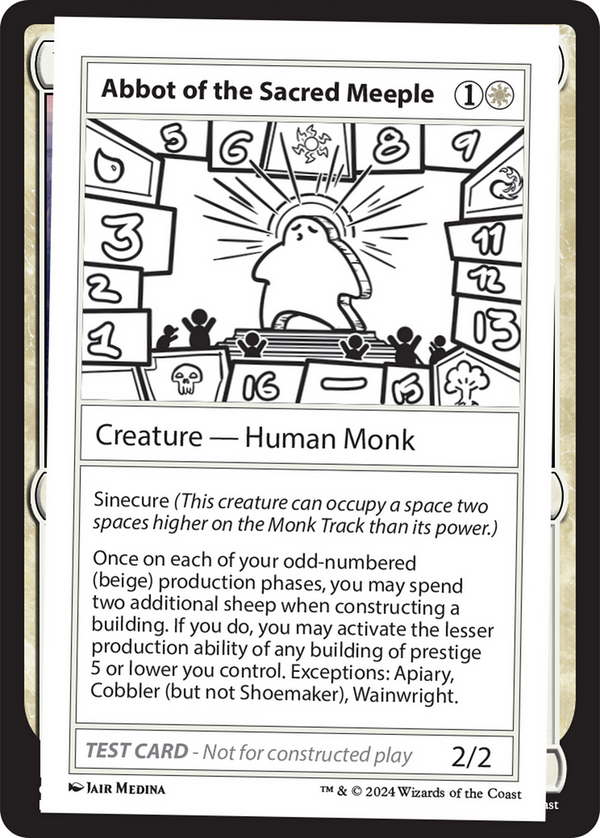 Abbot of the Sacred Meeple [Mystery Booster 2 Playtest Cards] - Magic: The Gathering