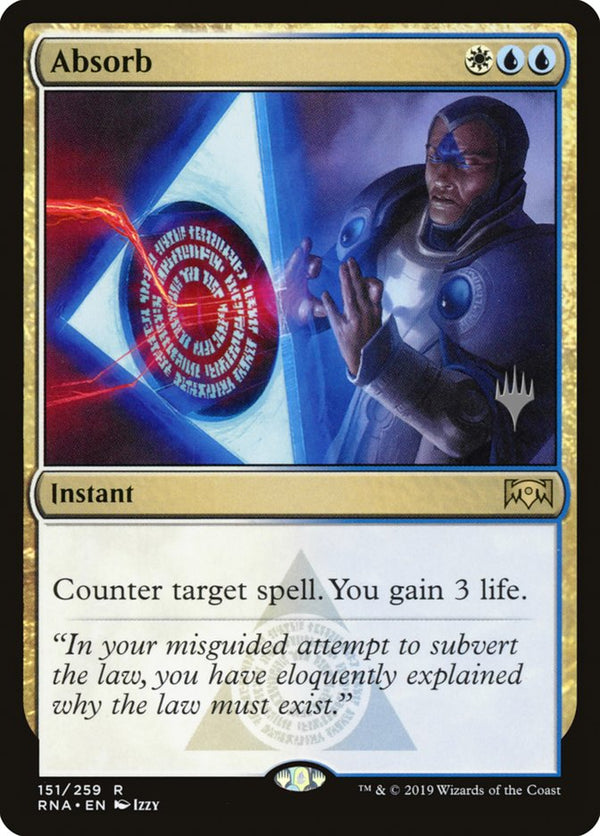 Absorb (Promo Pack) [Ravnica Allegiance Promos] - Magic: The Gathering