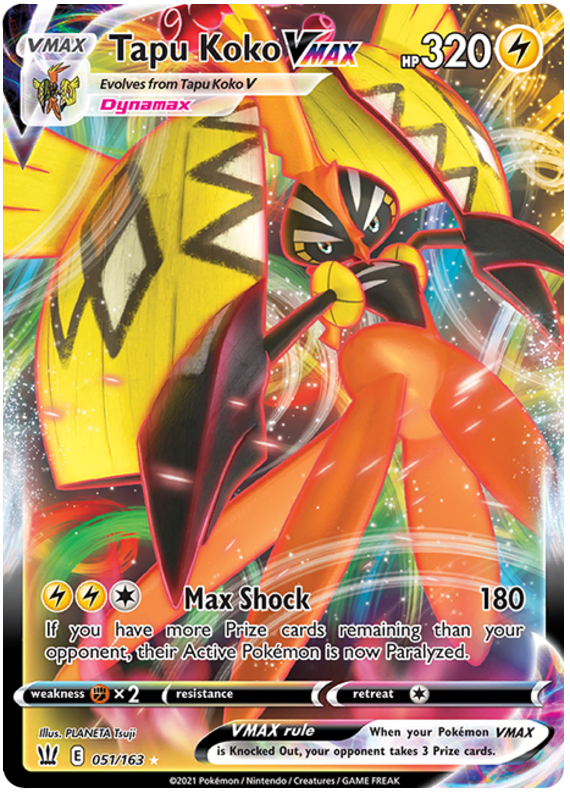 Tapu Koko VMAX (051/163) [Sword & Shield: Battle Styles] - Pokémon