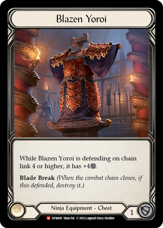 Blazen Yoroi [DYN045] (Dynasty)  Rainbow Foil - Flesh And Blood