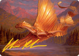Adult Gold Dragon Art Card (Gold-Stamped Signature) [Dungeons & Dragons: Adventures in the Forgotten Realms Art Series] - Magic: The Gathering