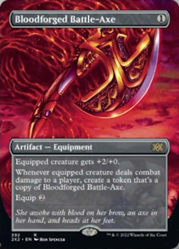 Bloodforged Battle-Axe (Borderless Alternate Art) [Double Masters 2022] - Magic: The Gathering