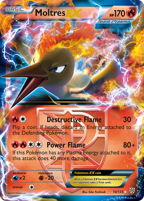 Moltres EX (14/135) [Black & White: Plasma Storm] - Pokémon