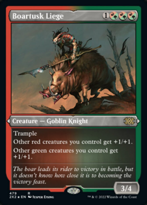 Boartusk Liege (Foil Etched) [Double Masters 2022] - Magic: The Gathering