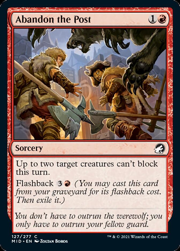 Abandon the Post [Innistrad: Midnight Hunt] - Magic: The Gathering