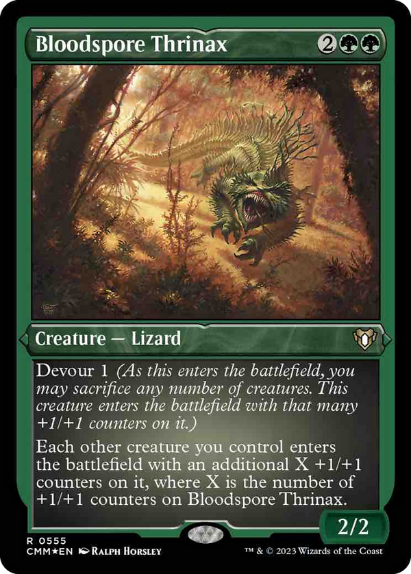 Bloodspore Thrinax (Foil Etched) [Commander Masters] - Magic: The Gathering