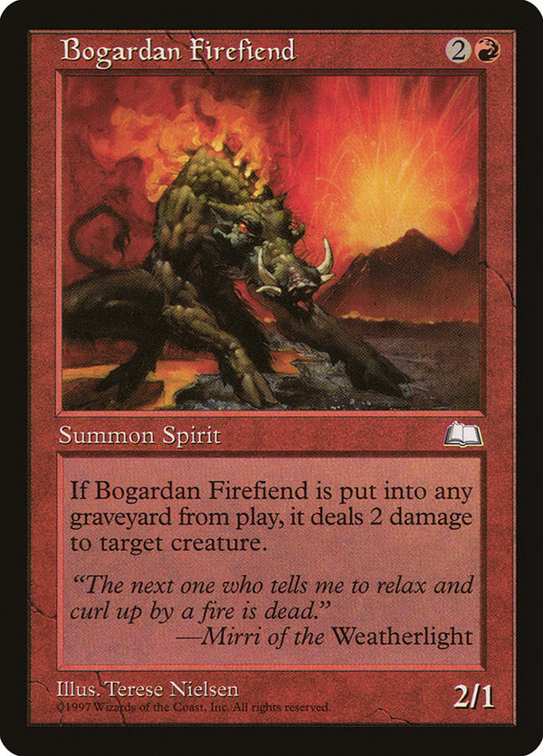 Bogardan Firefiend [Weatherlight] - Magic: The Gathering
