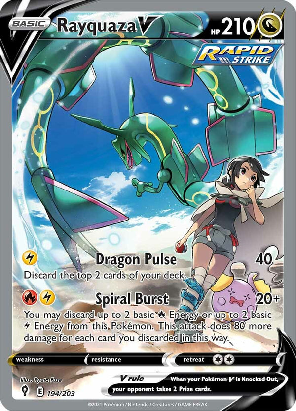 Rayquaza V (194/203) [Sword & Shield: Evolving Skies] - Pokémon