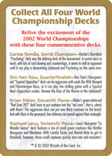 2002 World Championships Ad [World Championship Decks 2002] - Magic: The Gathering