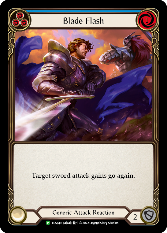 Blade Flash (Blue) [LGS149] (Promo)  Rainbow Foil - Flesh And Blood