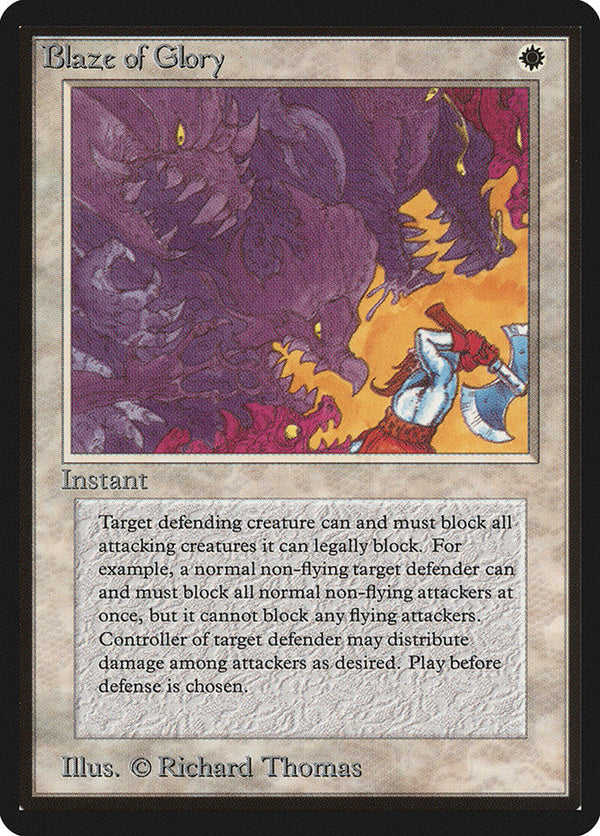Blaze of Glory [Beta Edition] - Magic: The Gathering