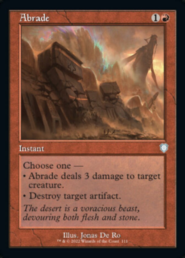 Abrade (Retro) [The Brothers' War Commander] - Magic: The Gathering
