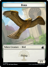 Bird // Soldier Double-Sided Token [Ravnica Remastered Tokens] - Magic: The Gathering