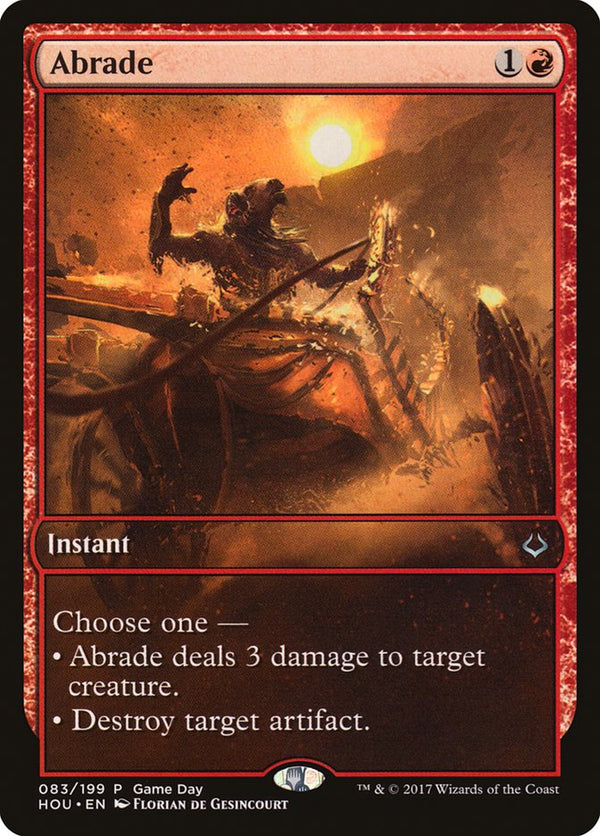 Abrade (Game Day) [Hour of Devastation Promos] - Magic: The Gathering