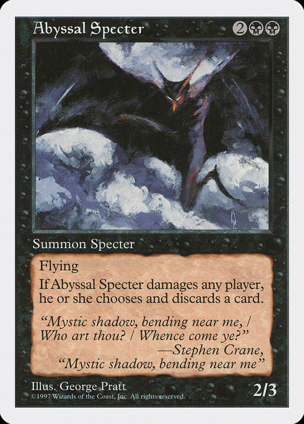 Abyssal Specter [Fifth Edition] - Magic: The Gathering