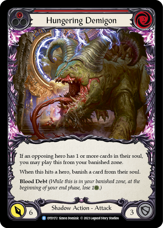 Hungering Demigon (Red) [DTD172] (Dusk Till Dawn)  Rainbow Foil