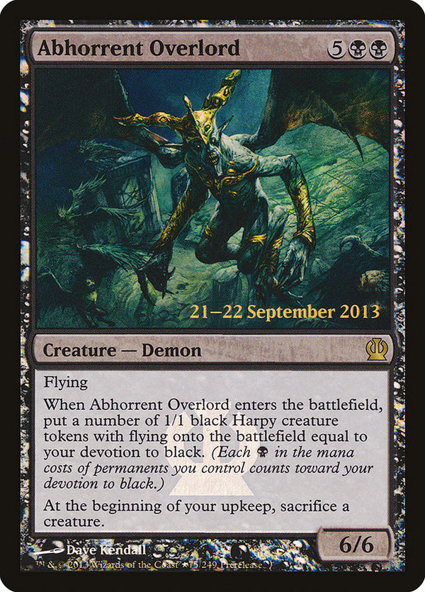 Abhorrent Overlord [Theros Prerelease Promos] - Magic: The Gathering