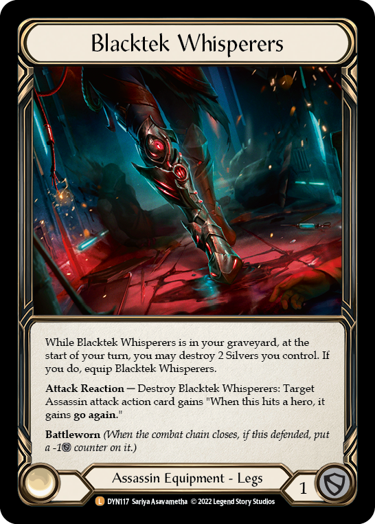 Blacktek Whisperers [DYN117] (Dynasty)  Rainbow Foil - Flesh And Blood