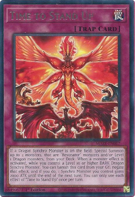 Time to Stand Up [MAZE-EN017] Rare - Yu-Gi-Oh!