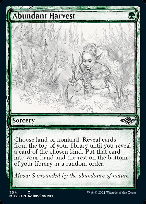 Abundant Harvest (Sketch) [Modern Horizons 2] - Magic: The Gathering