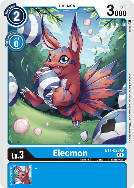 Elecmon [BT1-028] (Alternative Art) [Starter Deck: Ulforce Veedramon] - Digimon