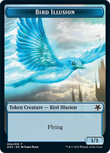 Bird Illusion // Elf Warrior Double-Sided Token [Game Night: Free-for-All Tokens] - Magic: The Gathering