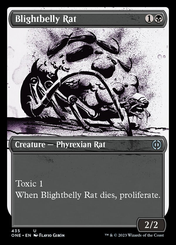 Blightbelly Rat (Showcase Ichor Step-and-Compleat Foil) [Phyrexia: All Will Be One] - Magic: The Gathering
