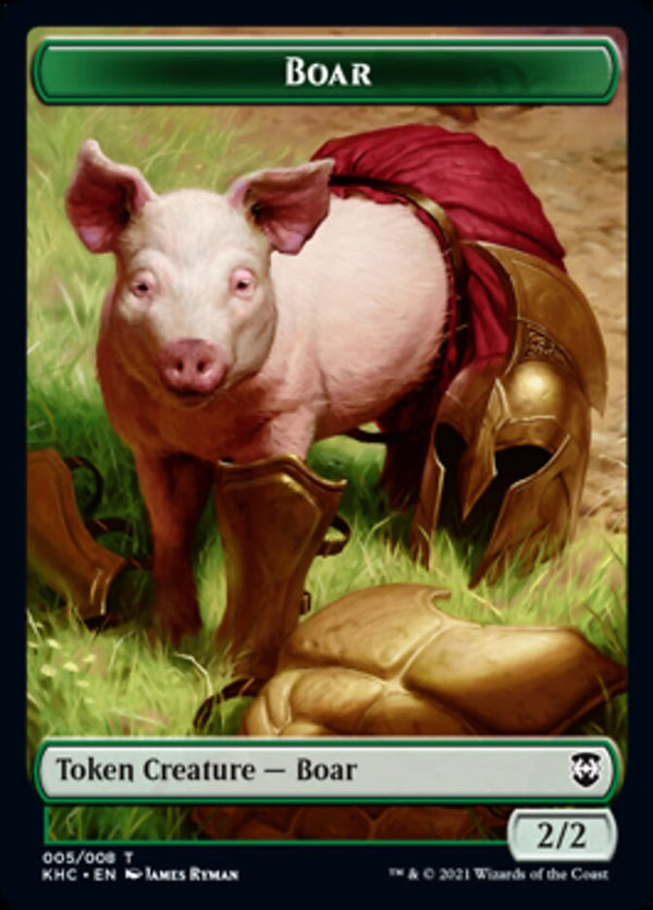 Boar Token [Kaldheim Commander Tokens] - Magic: The Gathering