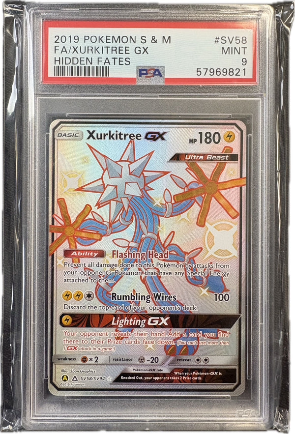 Xurkitree (SV58/SV94) [SM: Hidden Fates] Graded PSA 9 - Pokémon