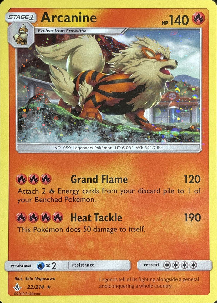 Arcanine - 22/214 (Cosmos Holo)