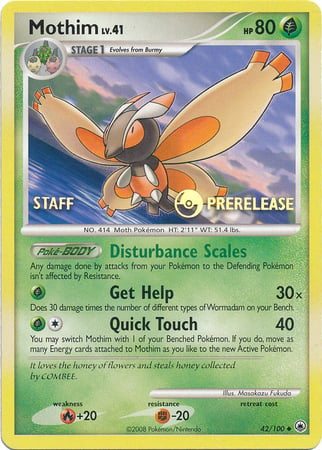 Mothim - 42/100 (Prerelease) [Staff]