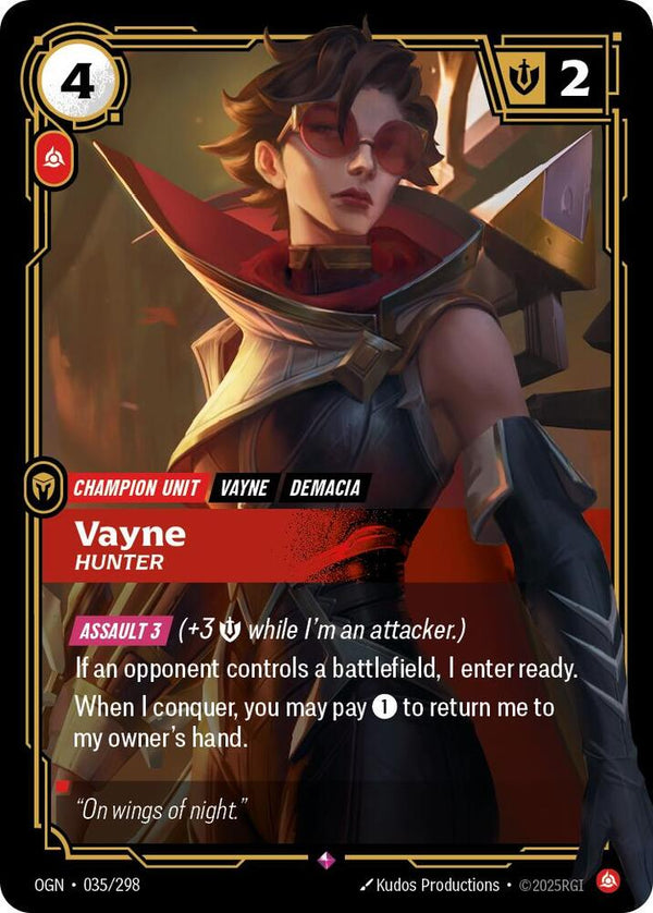Vayne, Hunter (OGN 035/298) - Riftbound: League of Legends TCG