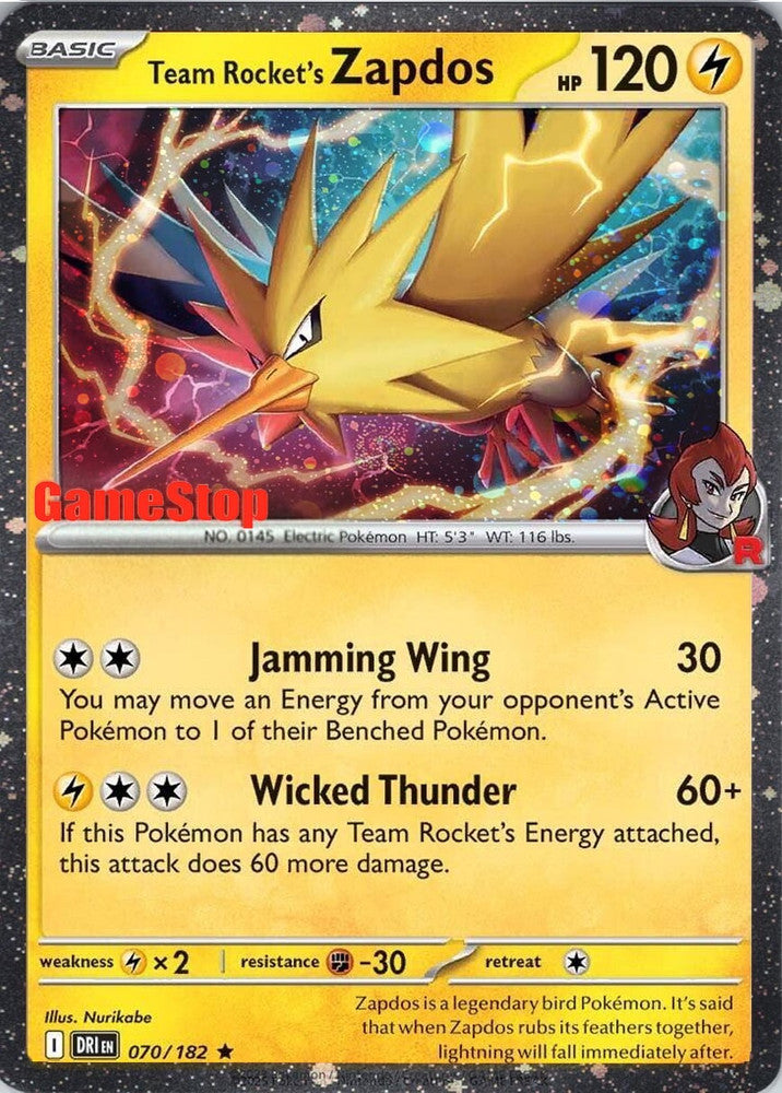 Team Rocket's Zapdos (Gamestop Exclusive)