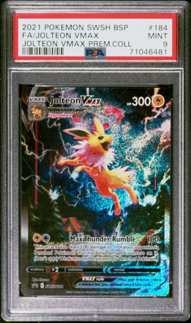 Jolteon VMAX (SWSH184) [Sword & Shield: Black Star Promos] Graded PSA 9