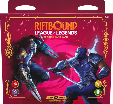 Riftbound League of Legends - Vendetta Zed VS Shen Display