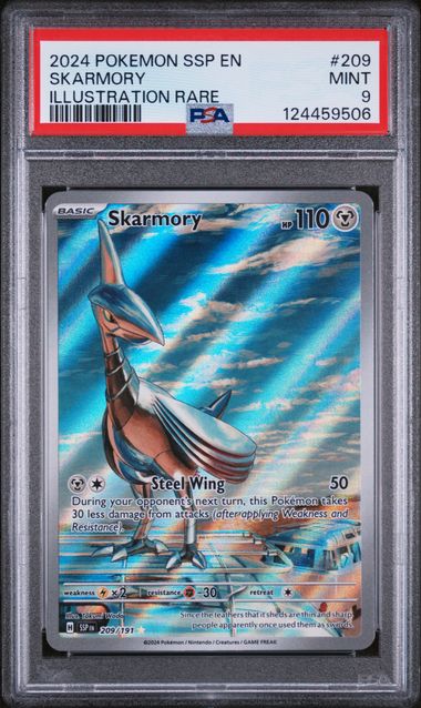 Skarmory (209/191) [English: SURGING SPARKS] Graded PSA 9 - Pokémon