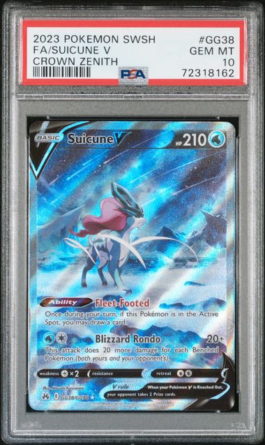 Suicune V (GG38/GG70) [SWSH: Crown Zenith] Graded PSA 10
