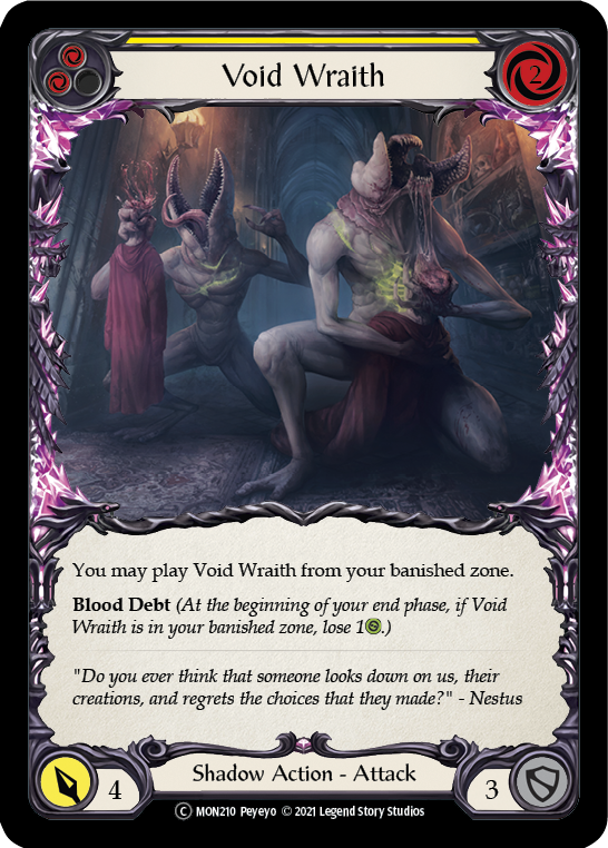 Void Wraith (Yellow) [U-MON210] Unlimited Normal - Flesh And Blood