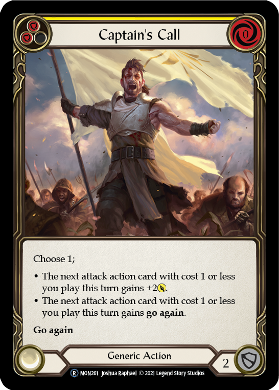Captain's Call (Yellow) (Rainbow Foil) [U-MON261-RF] Unlimited Rainbow Foil
