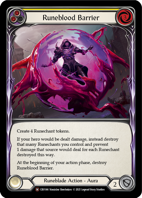 Runeblood Barrier (Rainbow Foil) [CRU144-RF] Unlimited Rainbow Foil