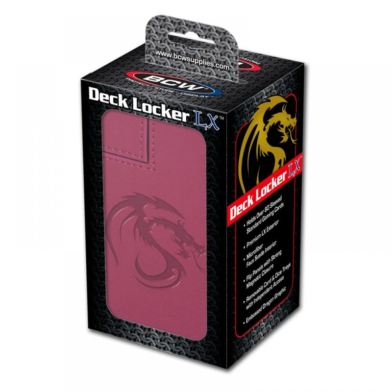 BCW Leatherette Deck Locker LX holds 80 Collectible Gaming Cards plus Dice