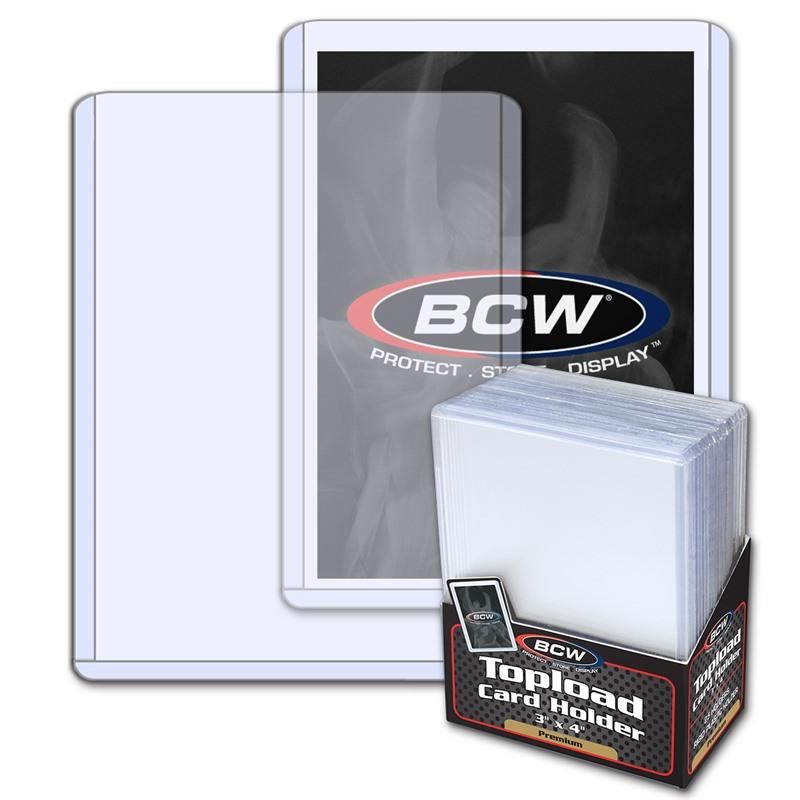 BCW 3" X 4" Clear Regular Toploader 25ct
