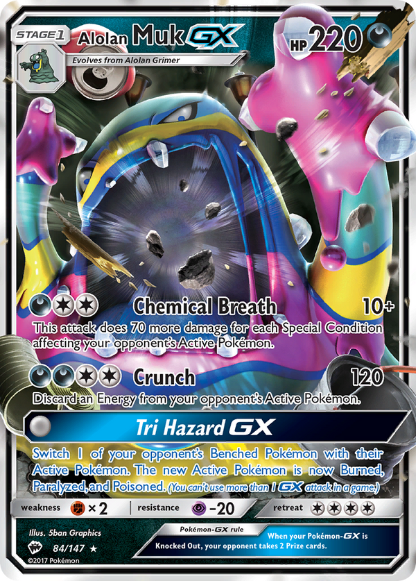 Alolan Muk GX (84/147) [Sun & Moon: Burning Shadows] - Pokémon