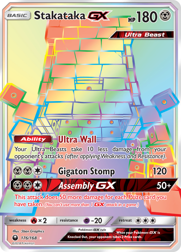 Stakataka GX (176/168) [Sun & Moon: Celestial Storm] - Pokémon