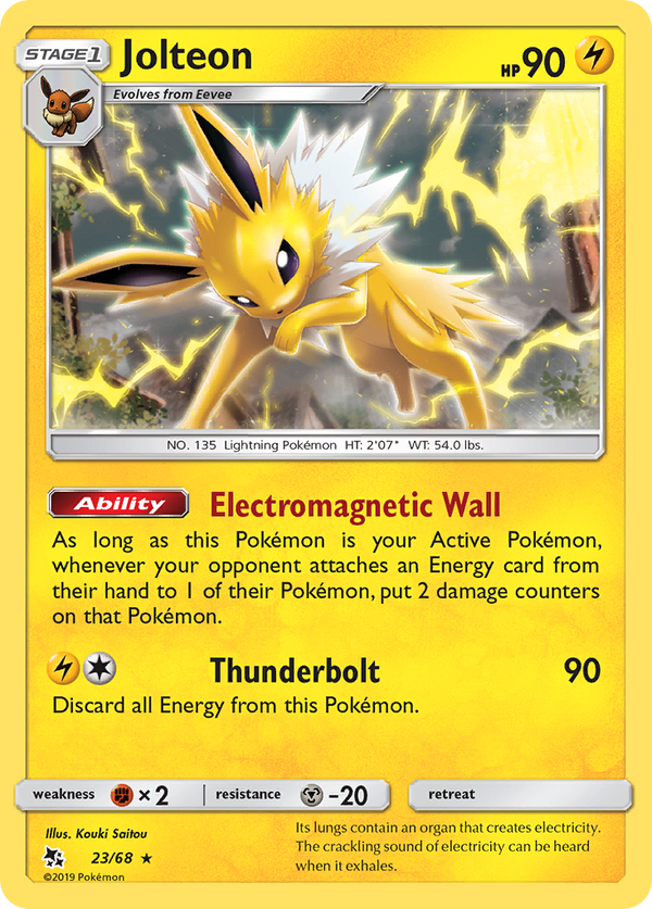 Jolteon (23/68) [Sun & Moon: Hidden Fates] - Pokémon