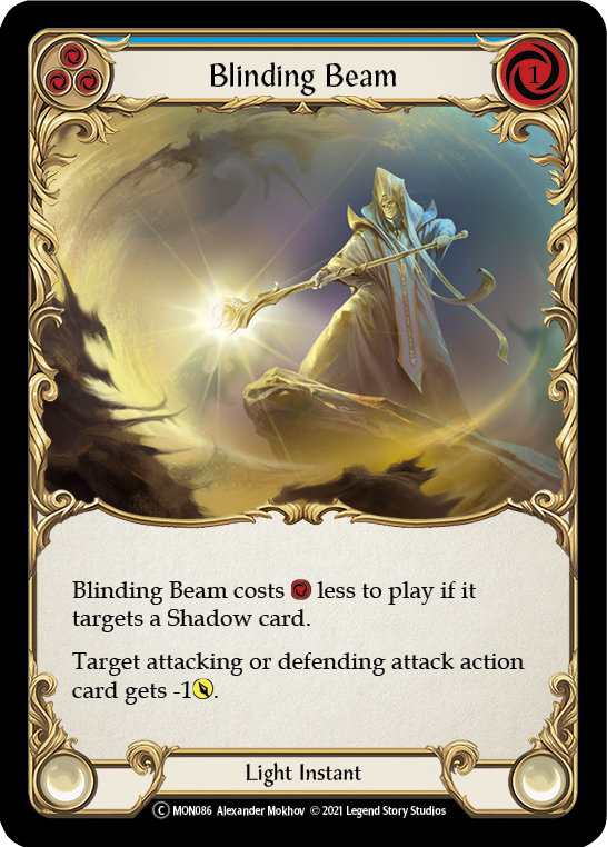 Blinding Beam (Blue) (Rainbow Foil) [U-MON086-RF] Unlimited Rainbow Foil - Flesh And Blood