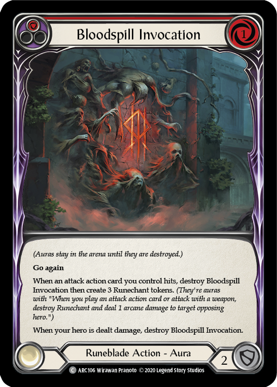 Bloodspill Invocation (Red) [ARC106] Unlimited Rainbow Foil - Flesh And Blood