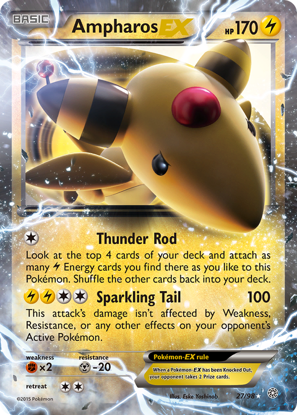 Ampharos EX (27/98) [XY: Ancient Origins] - Pokémon