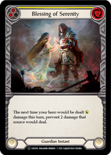 Blessing of Serenity (Yellow) (Rainbow Foil) [CRU042-RF] Unlimited Rainbow Foil - Flesh And Blood